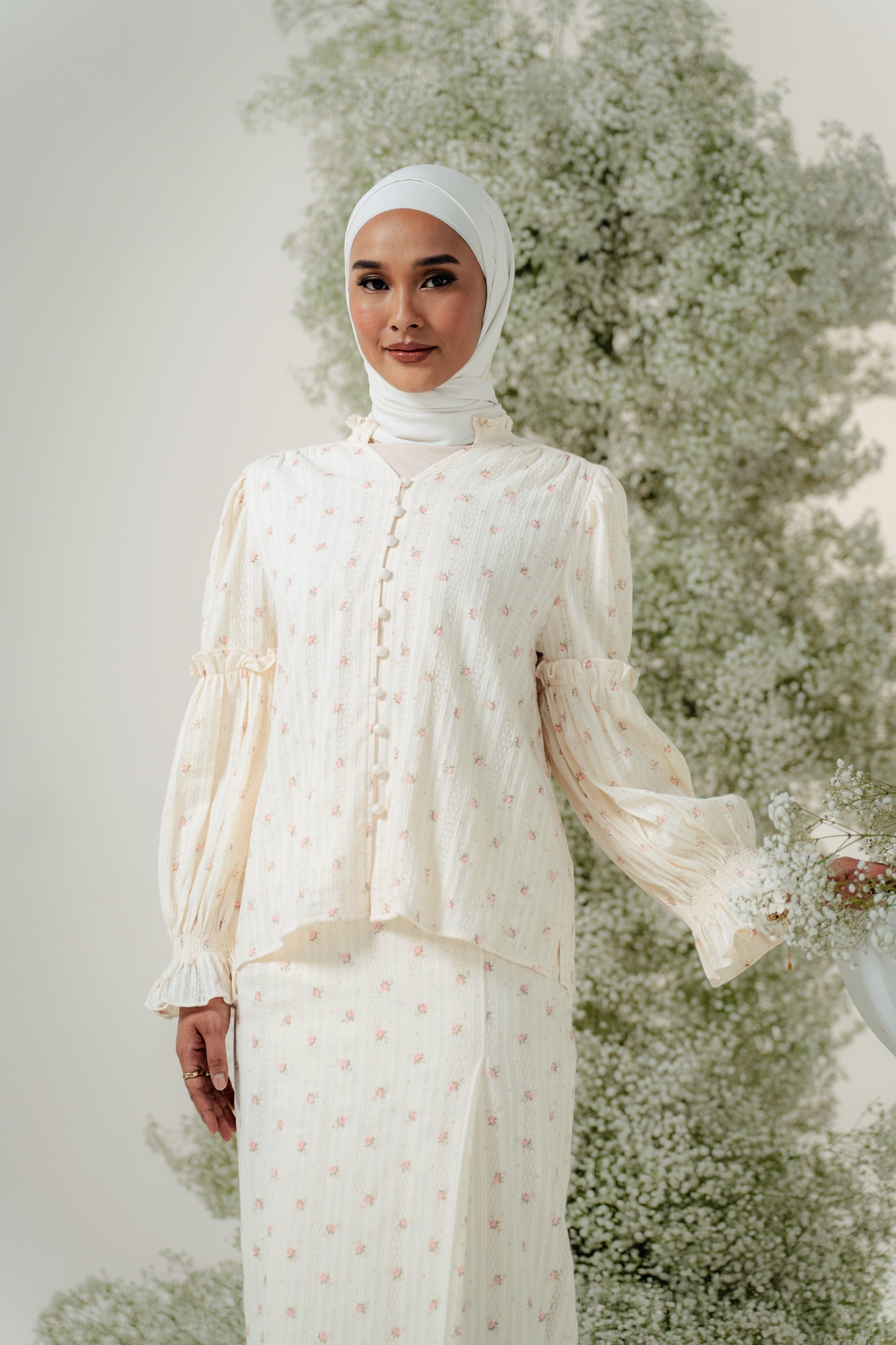 The Jane Kurung in Pink Rose