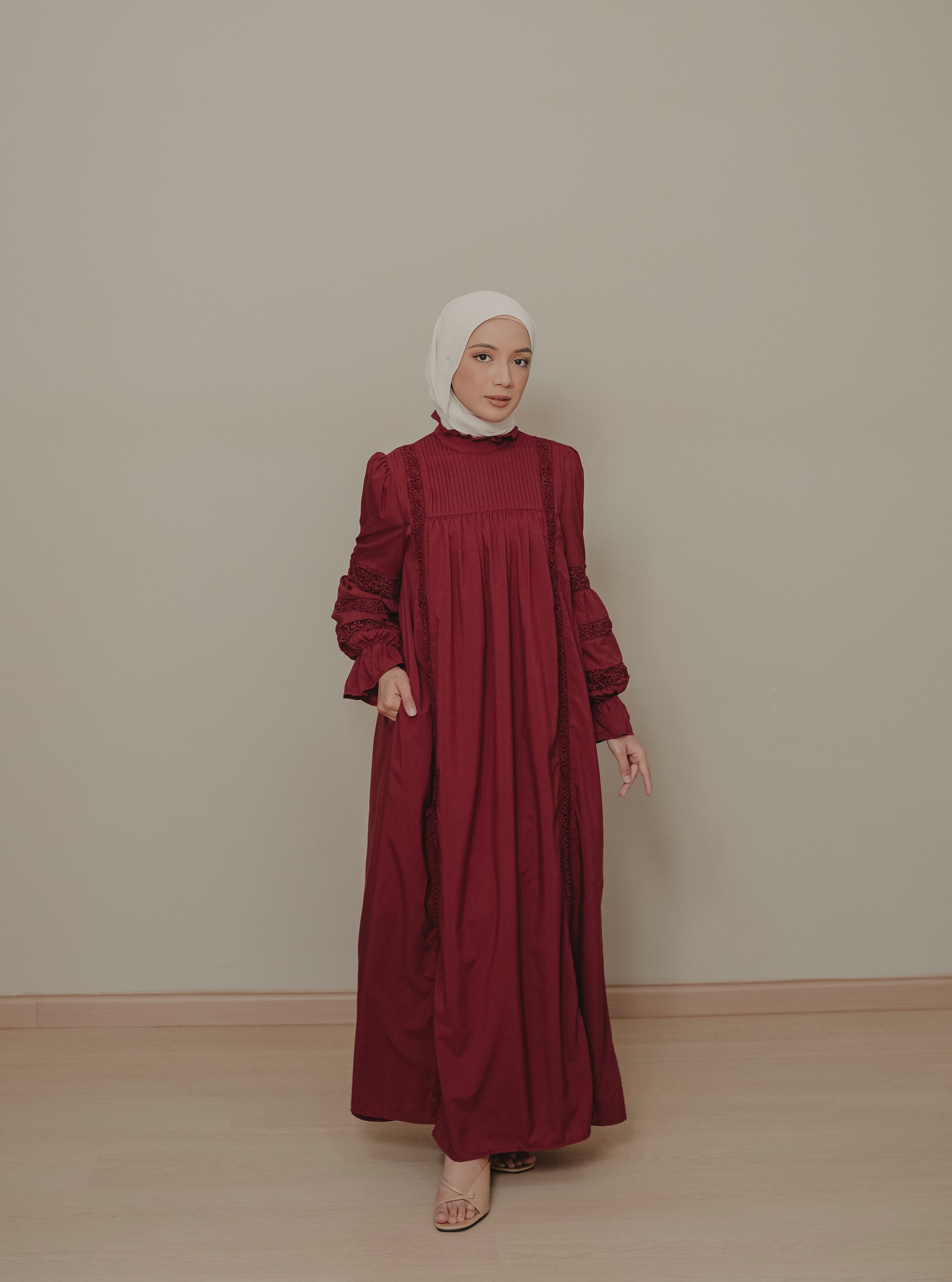 Solange Dress in Burgundy