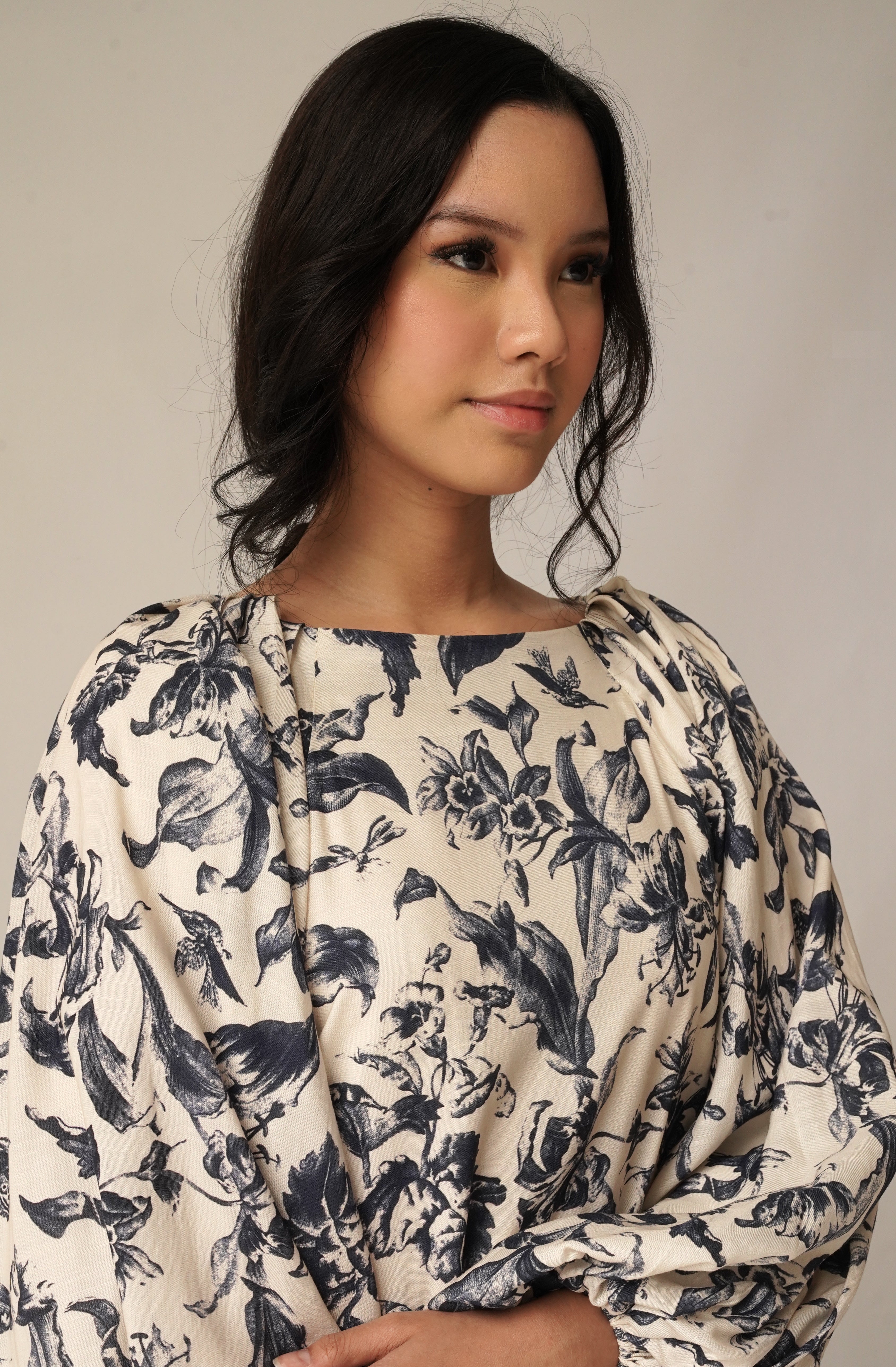 The Montage Dress is a showpiece for the delightful details of our most coveted floral prints in cooling, Tencel fabric.