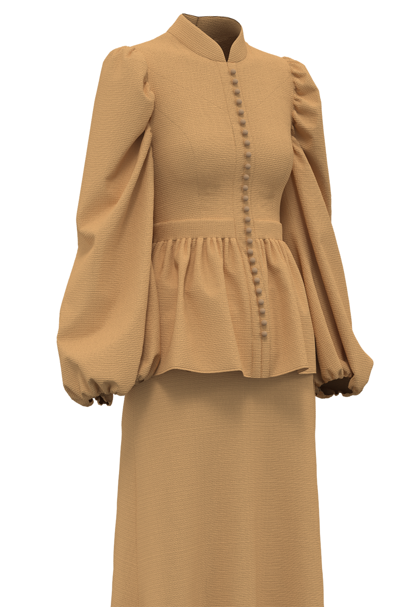 OPAL KURUNG IN ROSE BEIGE SILHOUETTE