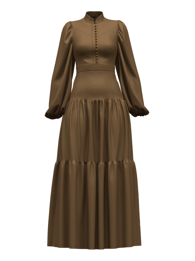 OPAL DRESS IN BROWN