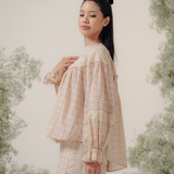 The Rafa Kurung in Maroon Embroidered Prints
