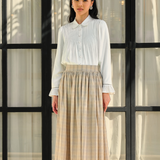 The Oat Plaid Full Skirt