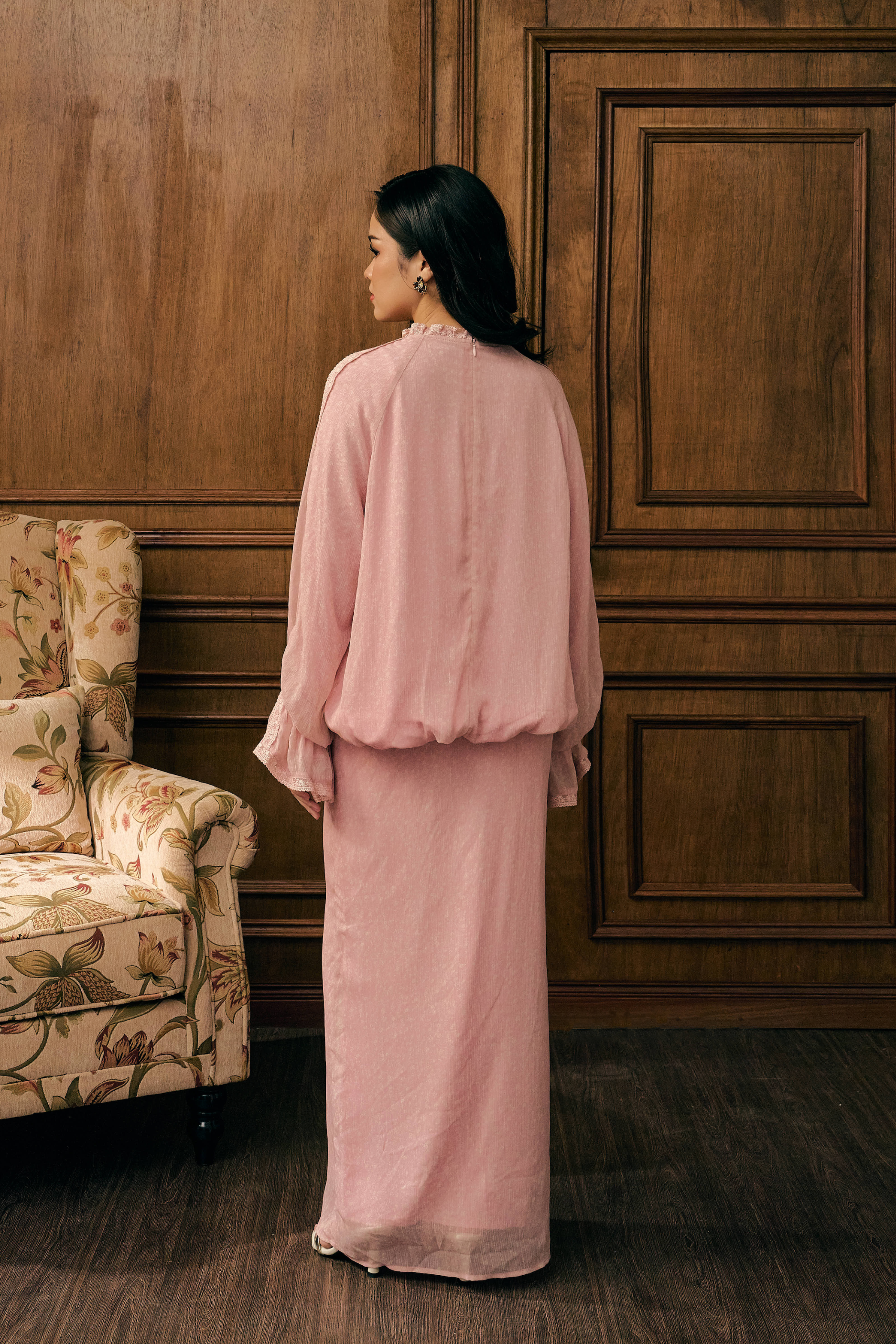 The Celestine Kurung in Ballet Pink