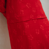 The Reversible Monroe Kurung in Scarlet