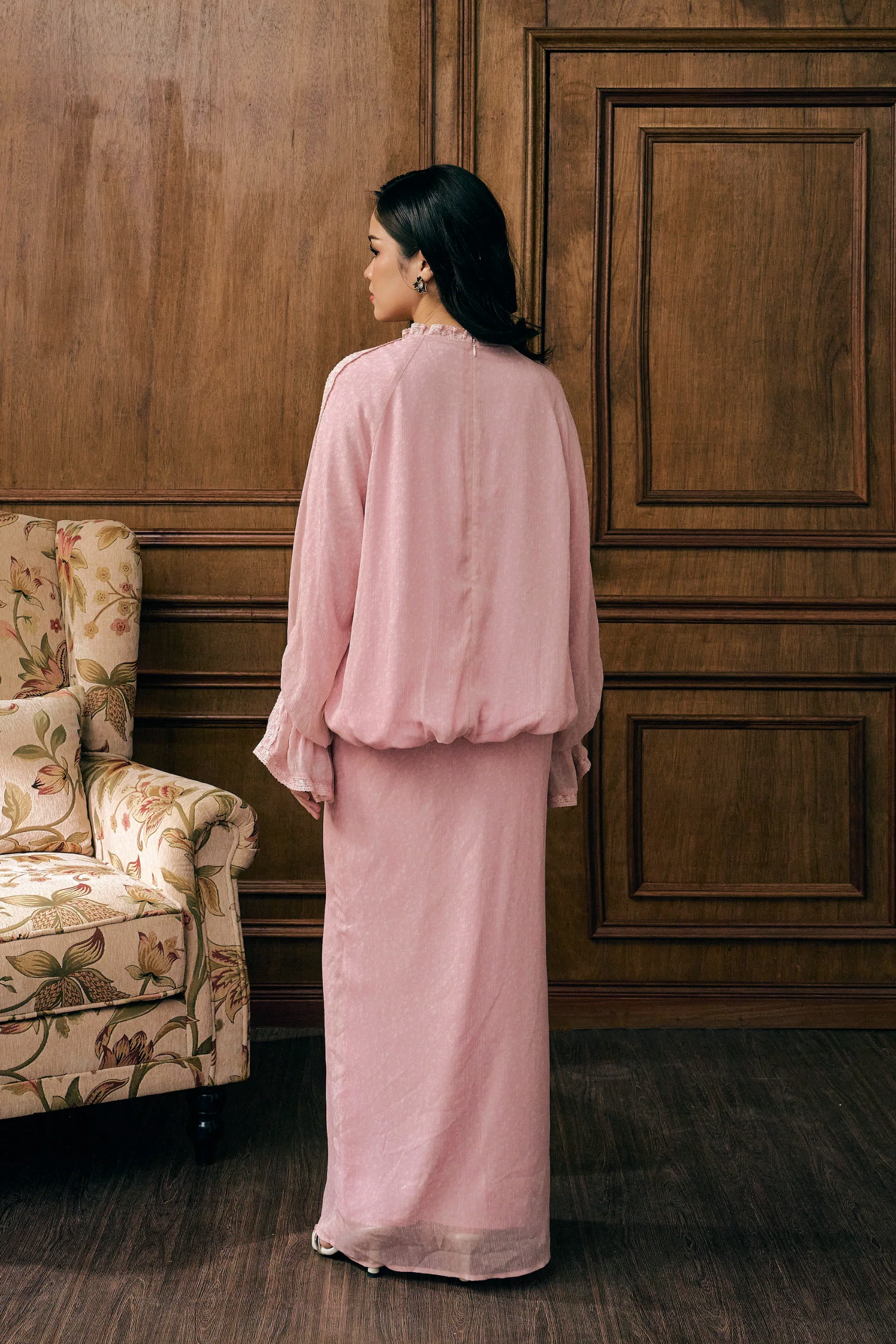 The Celestine Kurung in Ballet Pink