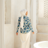 The Jannah Kurung in Cobalt Rose