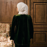 The Hailey Kurung in Olive Featherlight Velvet