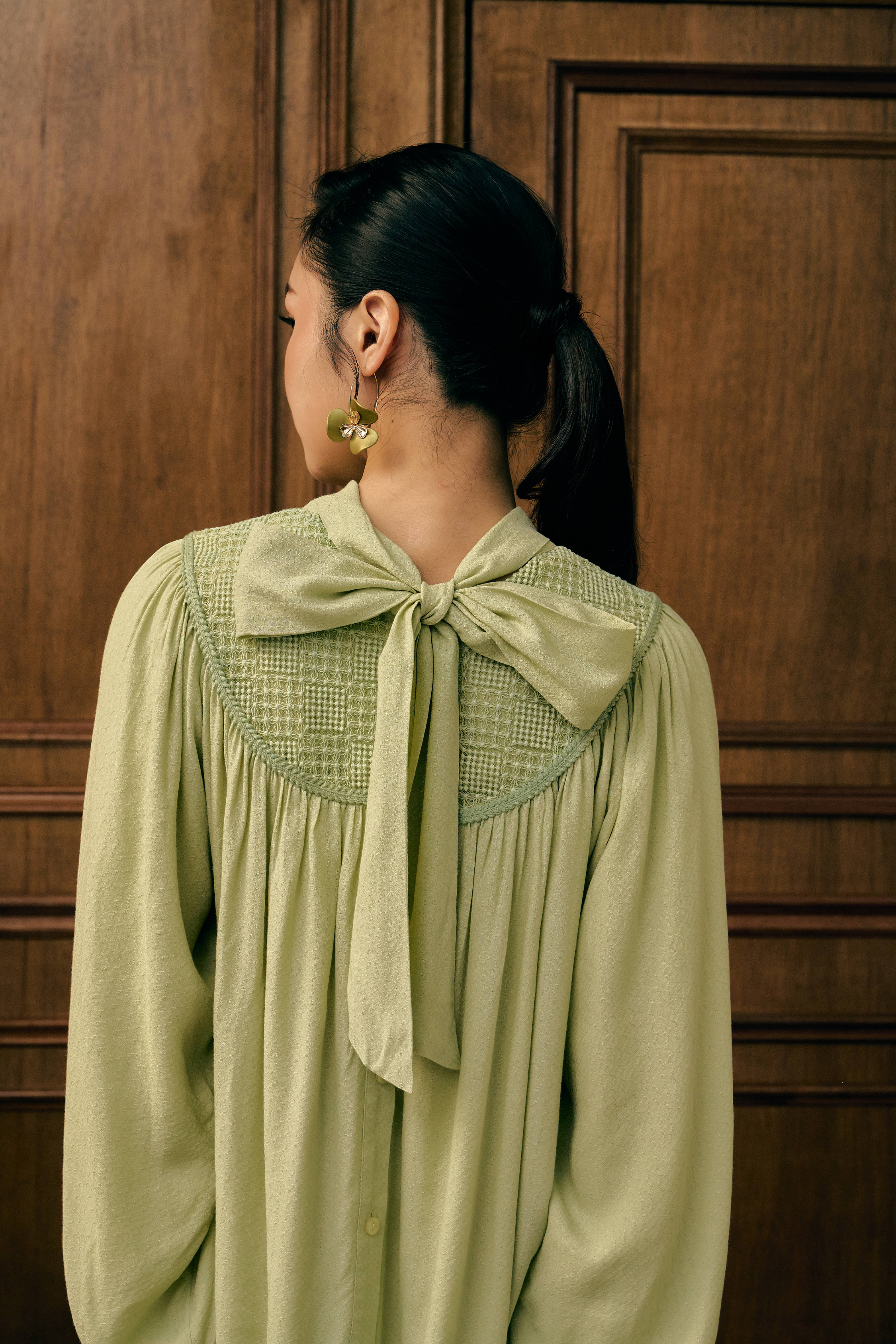The Georgia Kurung in Sage