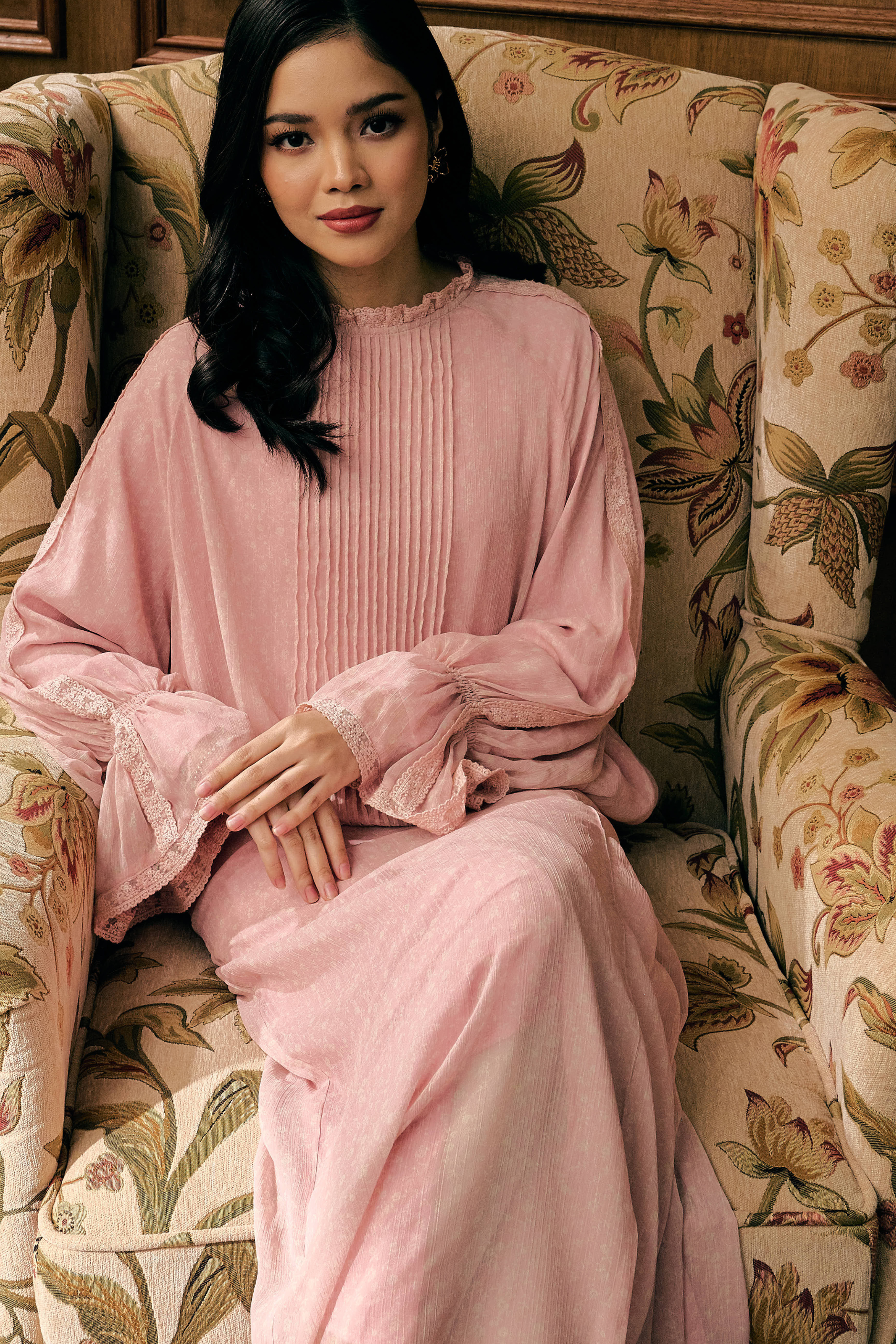 The Celestine Kurung in Ballet Pink