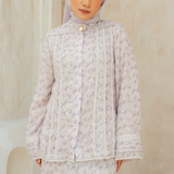 The Thalia Kurung in Dusty Lavender