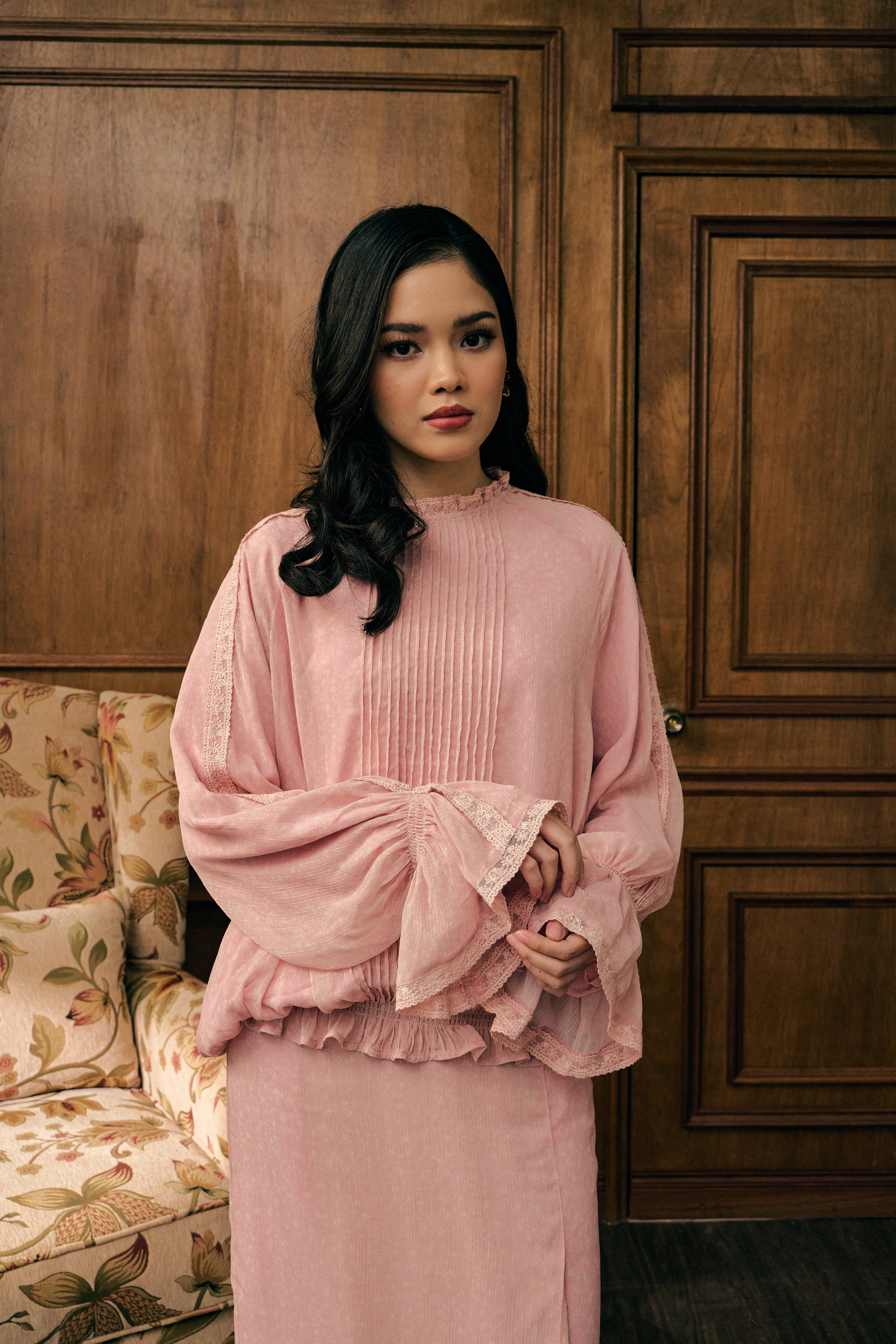 The Celestine Kurung in Ballet Pink