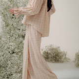 The Rafa Kurung in Maroon Embroidered Prints