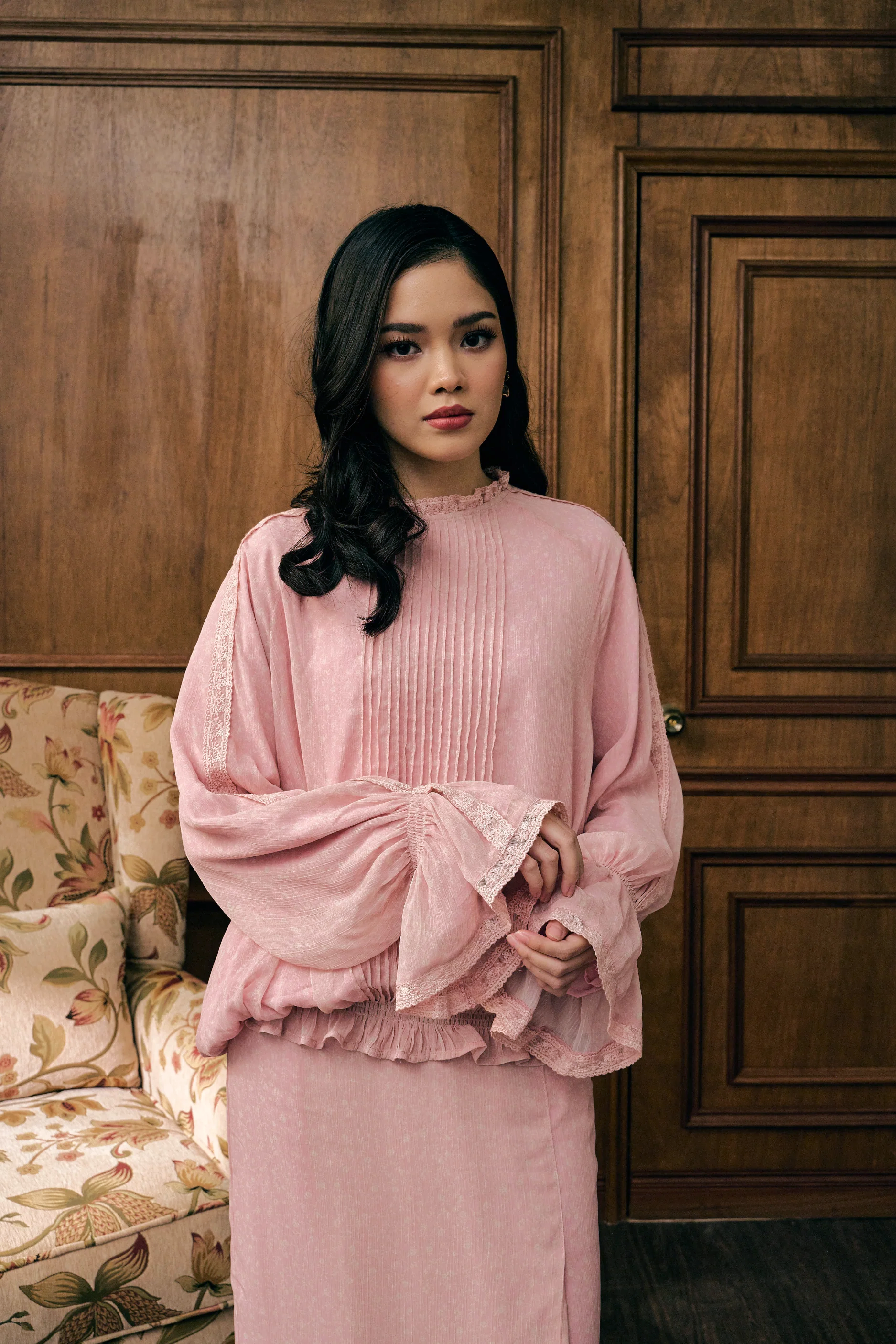 The Celestine Kurung in Ballet Pink