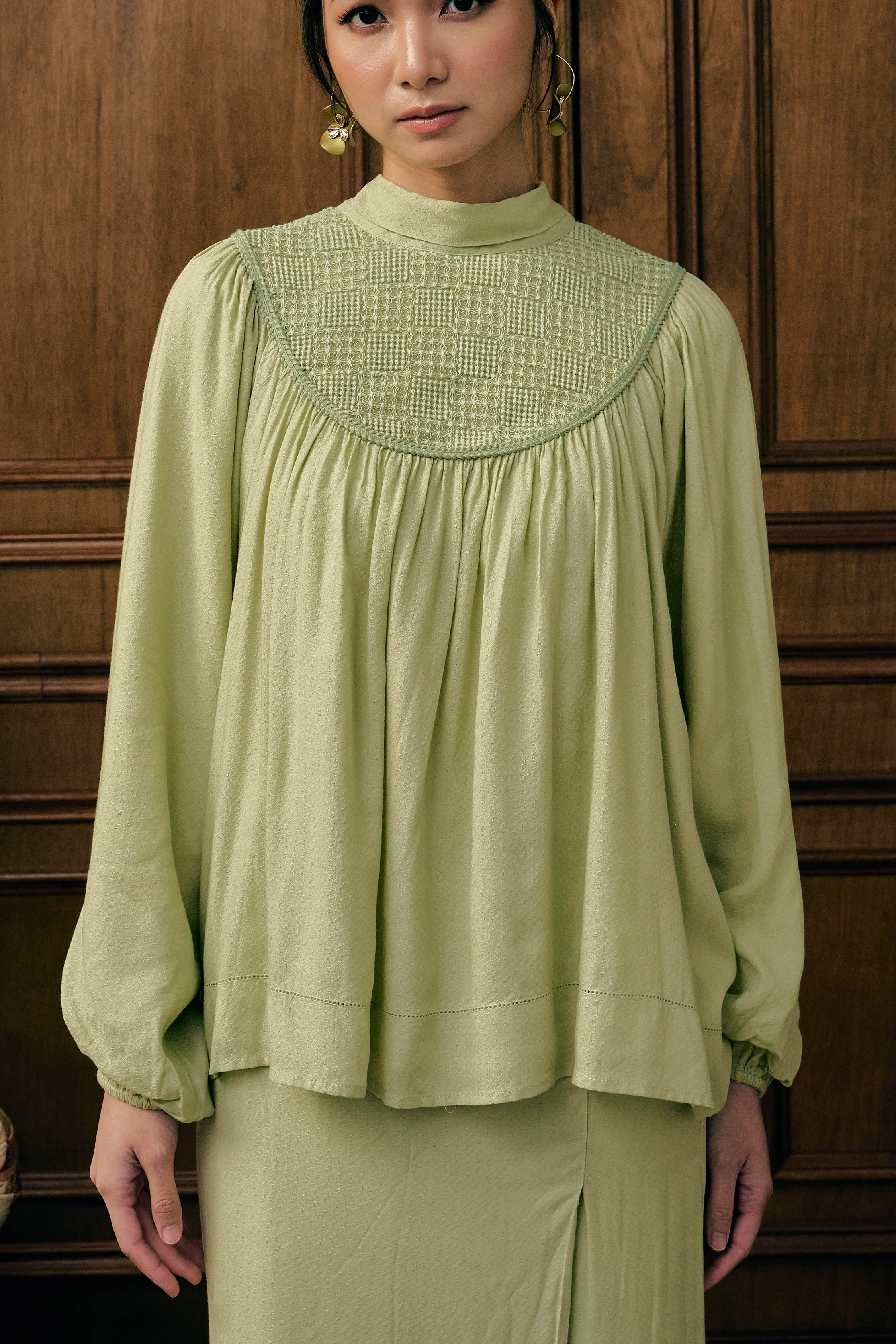The Georgia Kurung in Sage