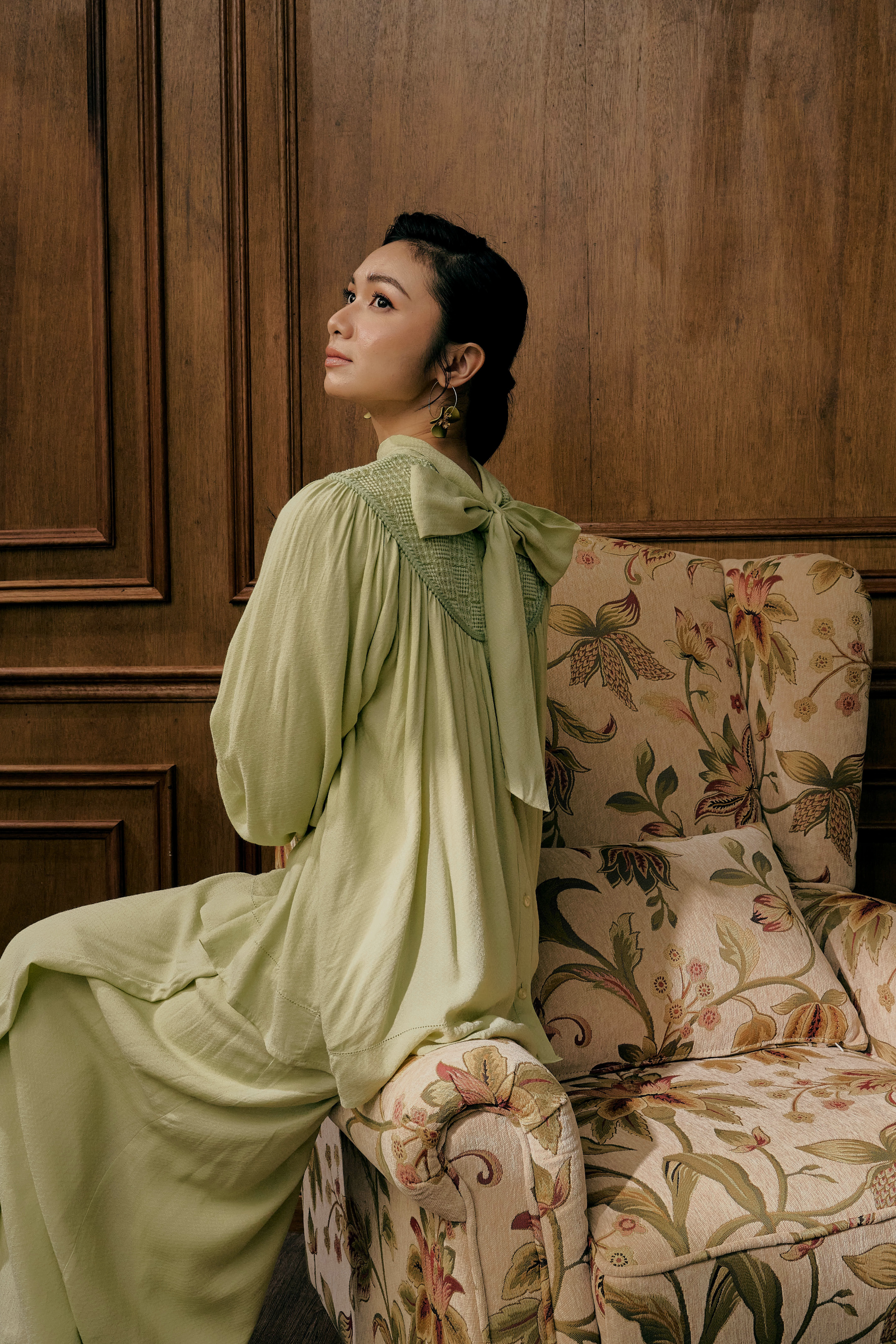 The Georgia Kurung in Sage