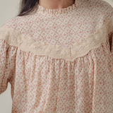 The Rafa Kurung in Maroon Embroidered Prints