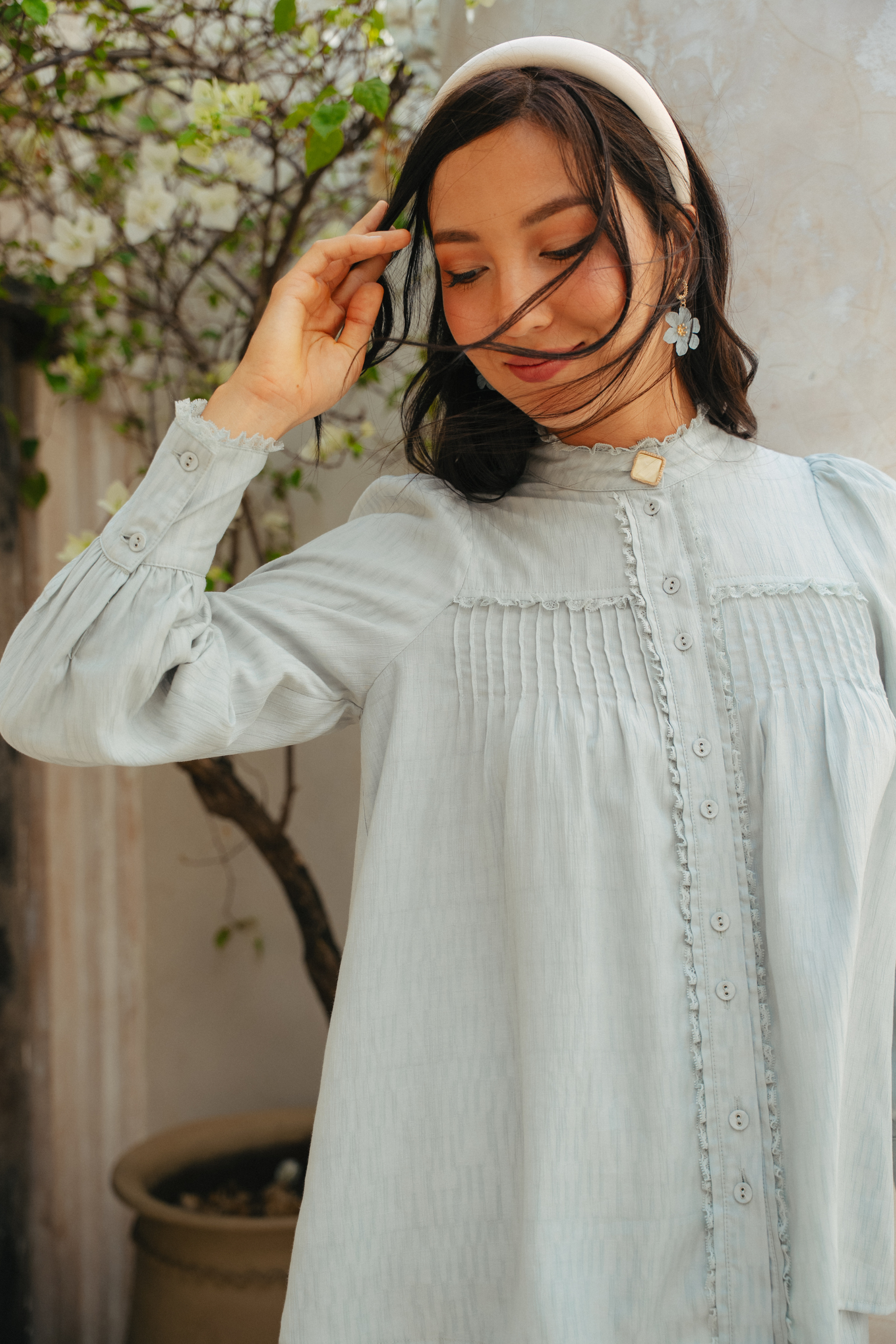 The Loren Kurung in Light Teal