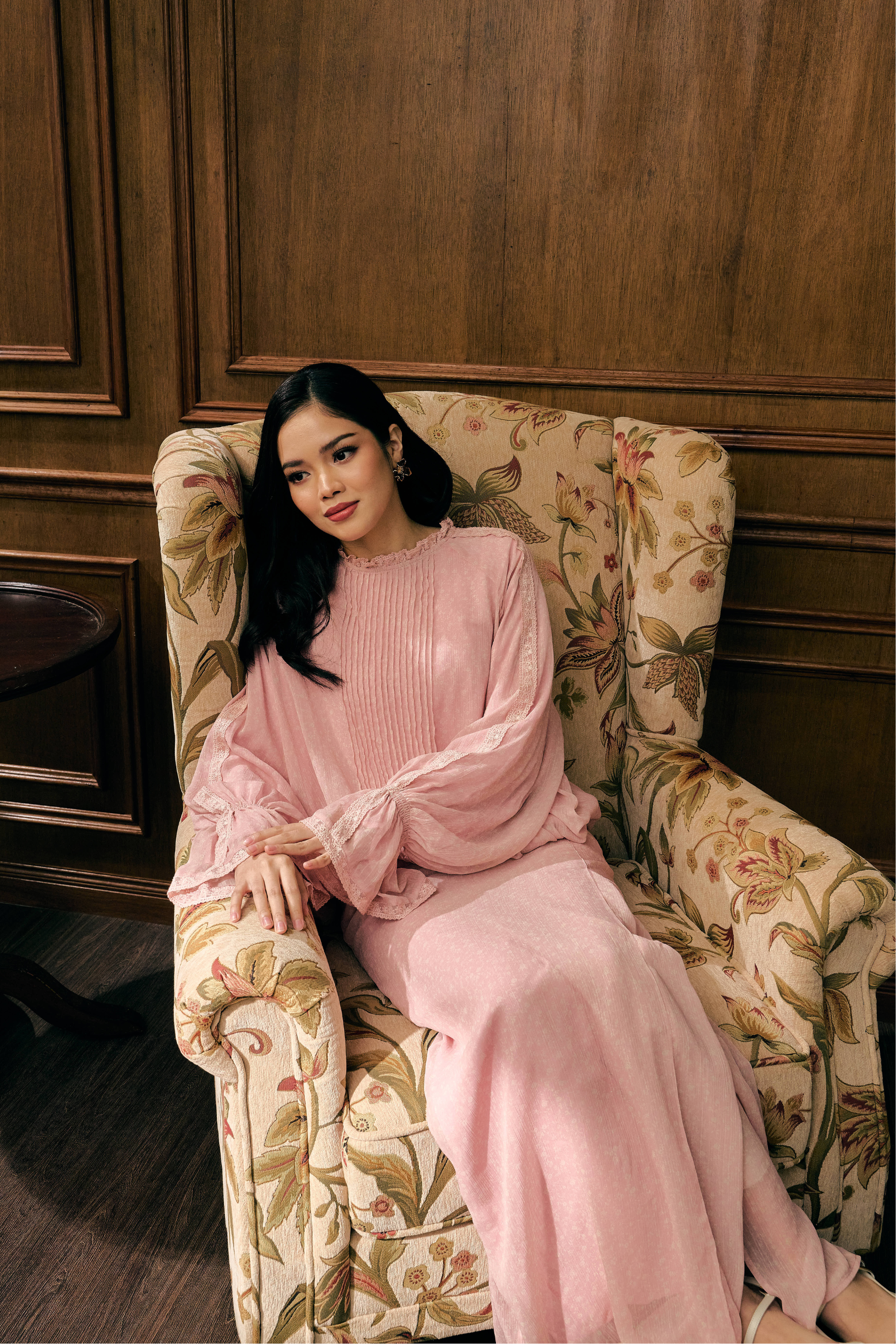 The Celestine Kurung in Ballet Pink