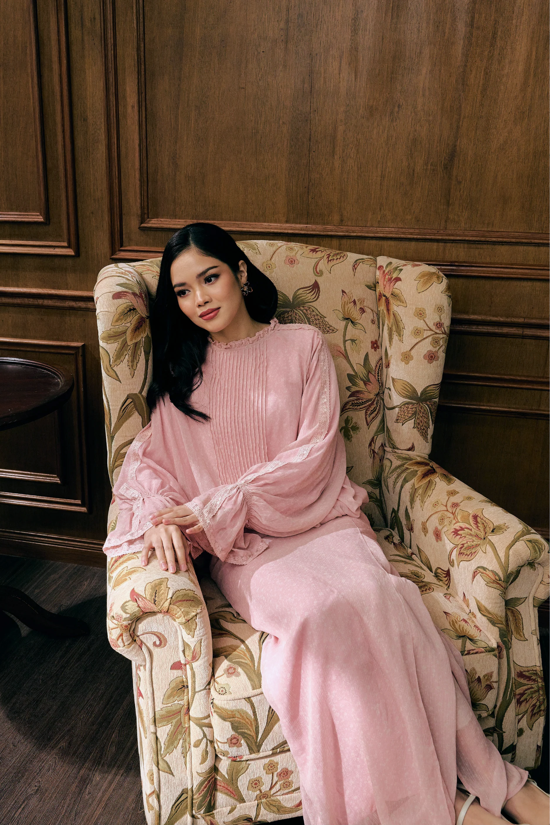 The Celestine Kurung in Ballet Pink
