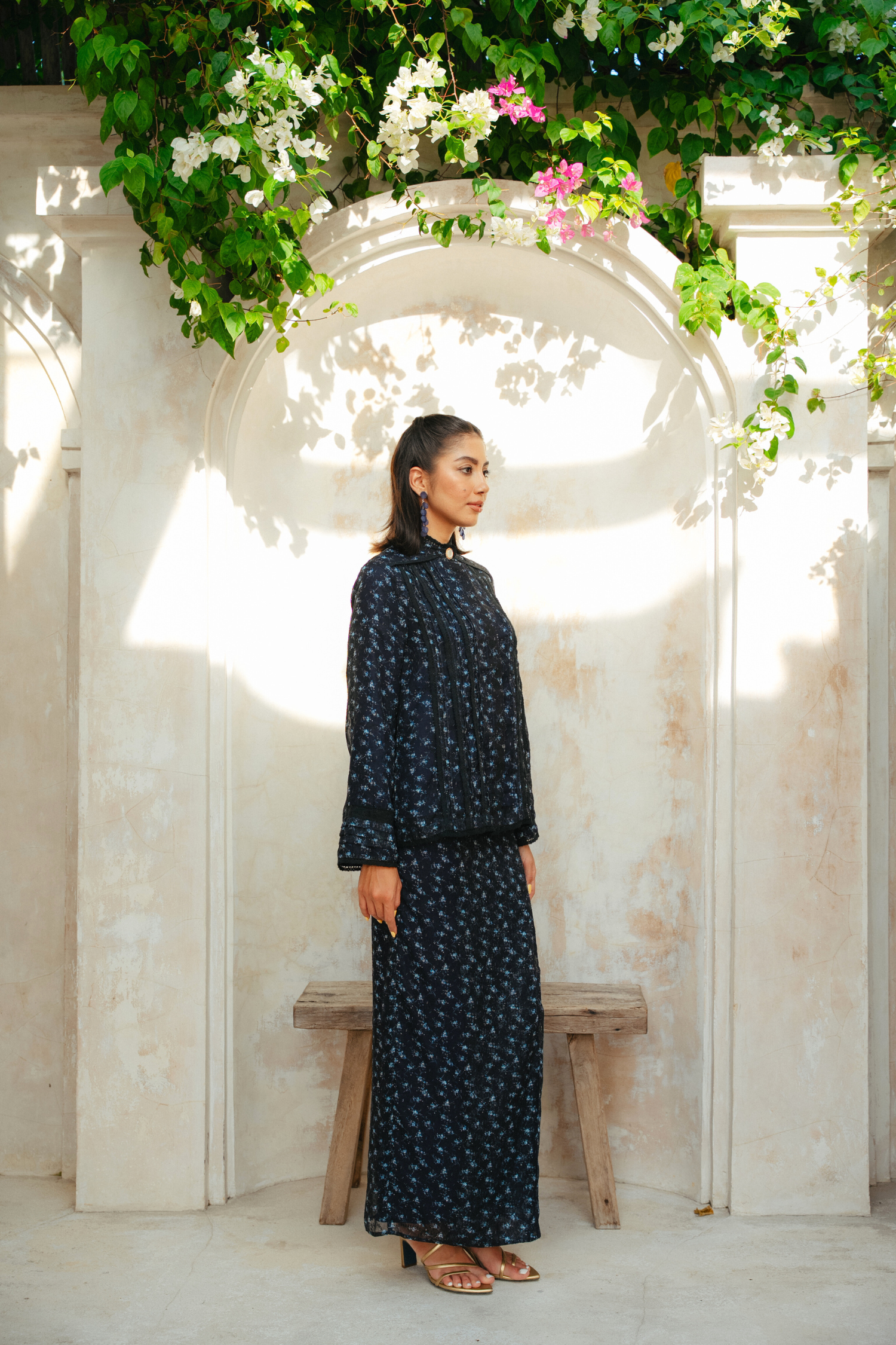 The Thalia Kurung in Dion Floral