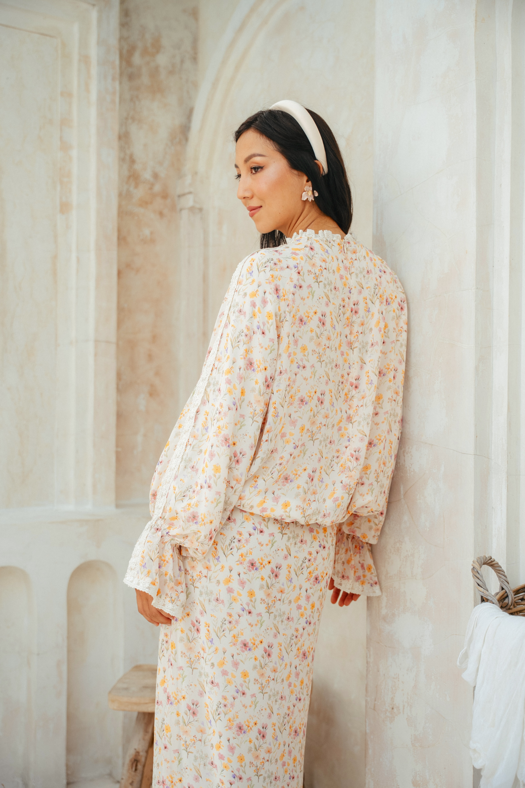 The Celestine Kurung in Destiny Floral