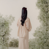 The Rafa Kurung in Maroon Embroidered Prints