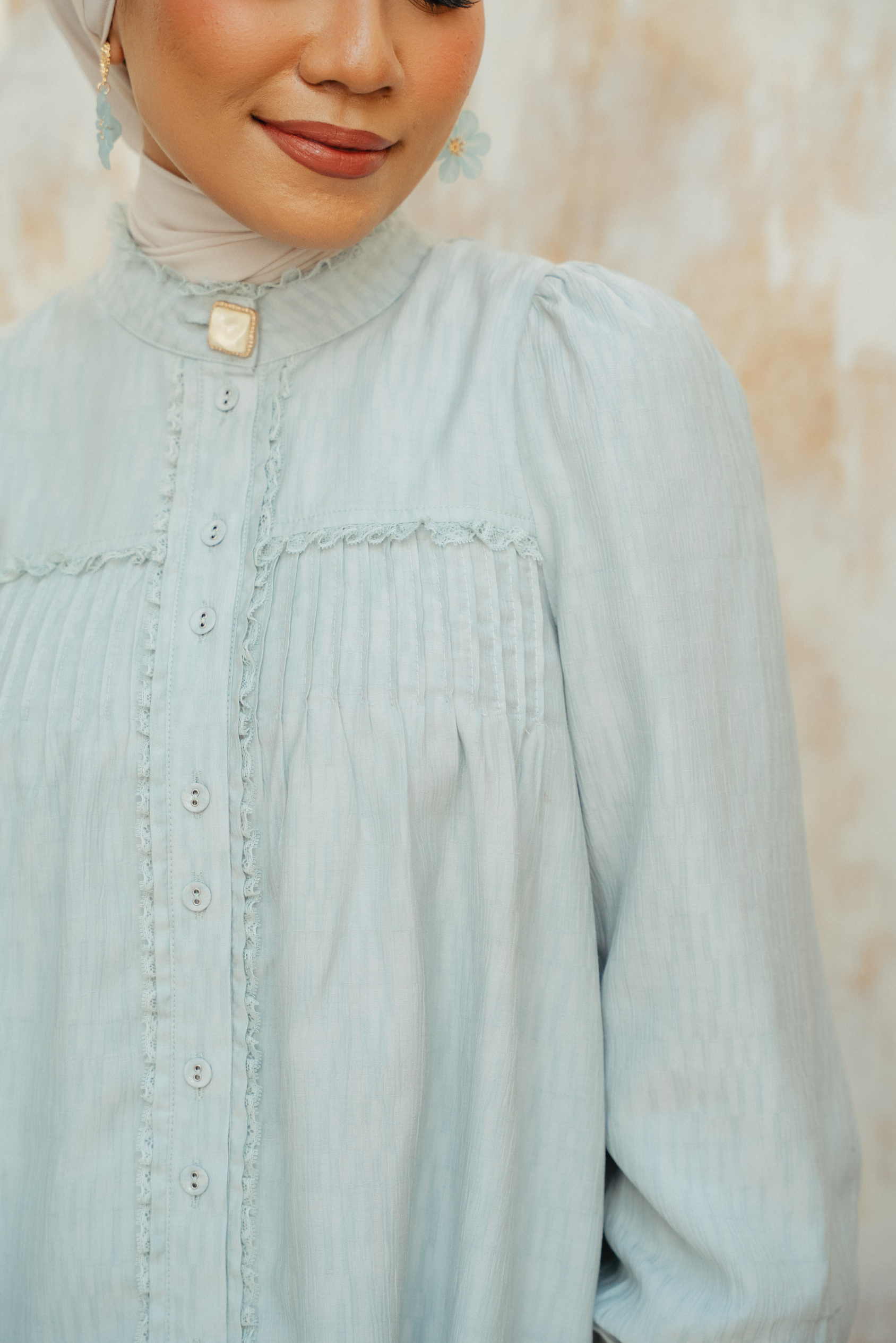 The Loren Kurung in Light Teal