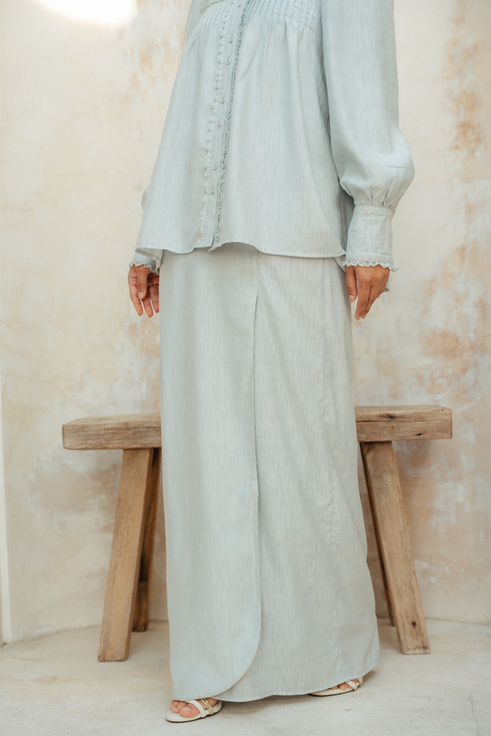 The Loren Kurung in Light Teal