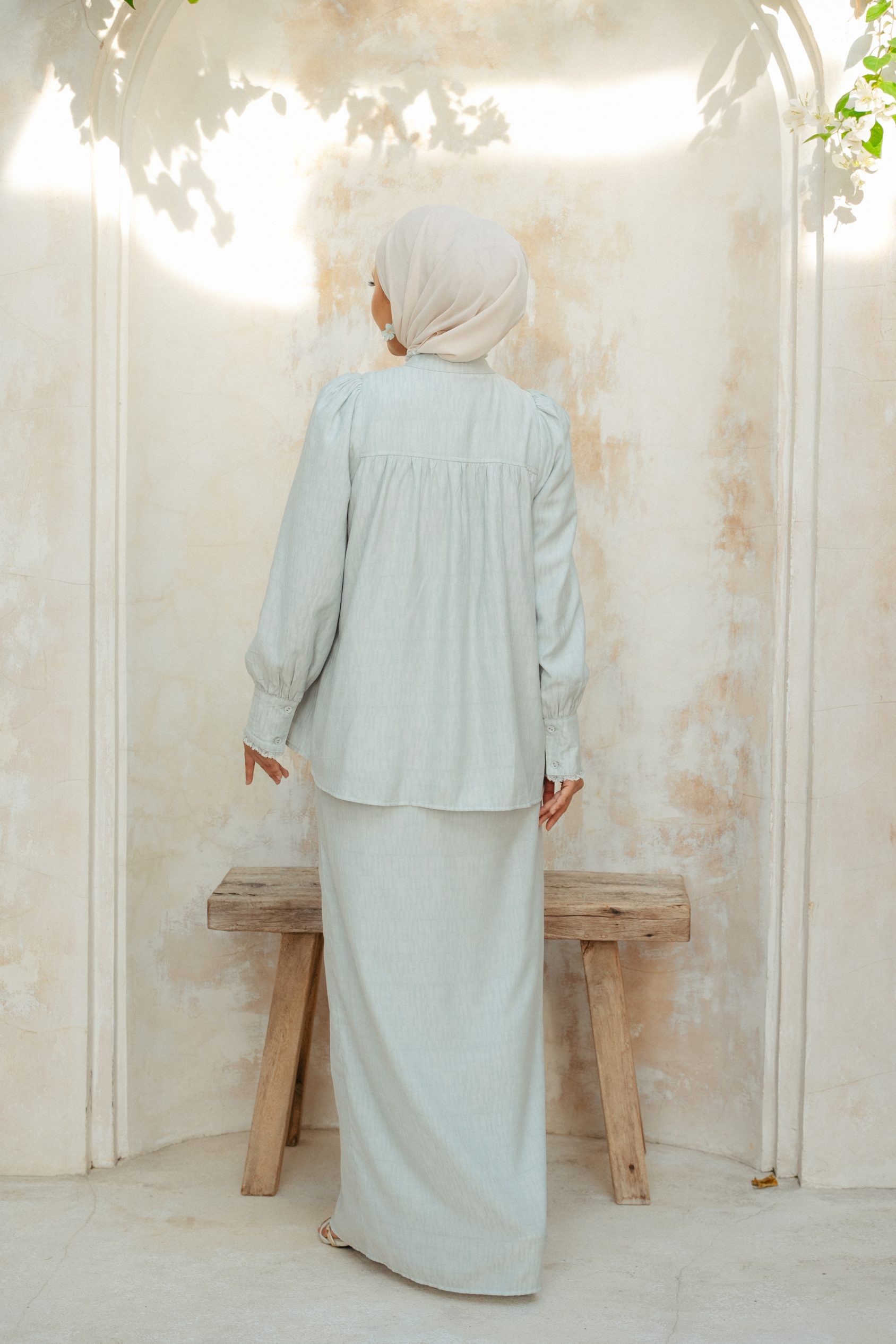 The Loren Kurung in Light Teal