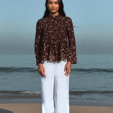 The Jannah Top in Mahogany Bloom