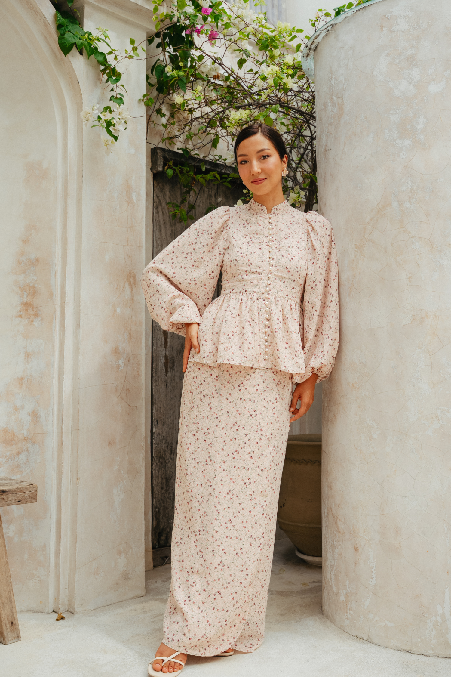 The Opal Kurung in Antique Rose