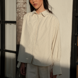 The Joan Rhinestone Shirt in Espresso