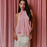 The Dreamgirl Halter Neck Top in Ballerina