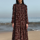 The Symphony Dress in Mahogany Bloom