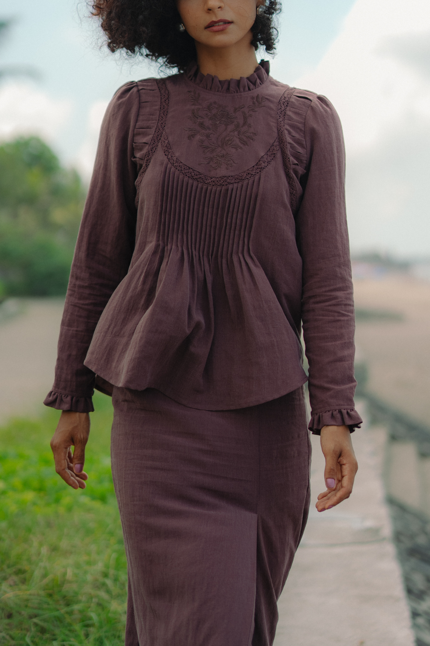 The Mulia Kurung in Deep Purple