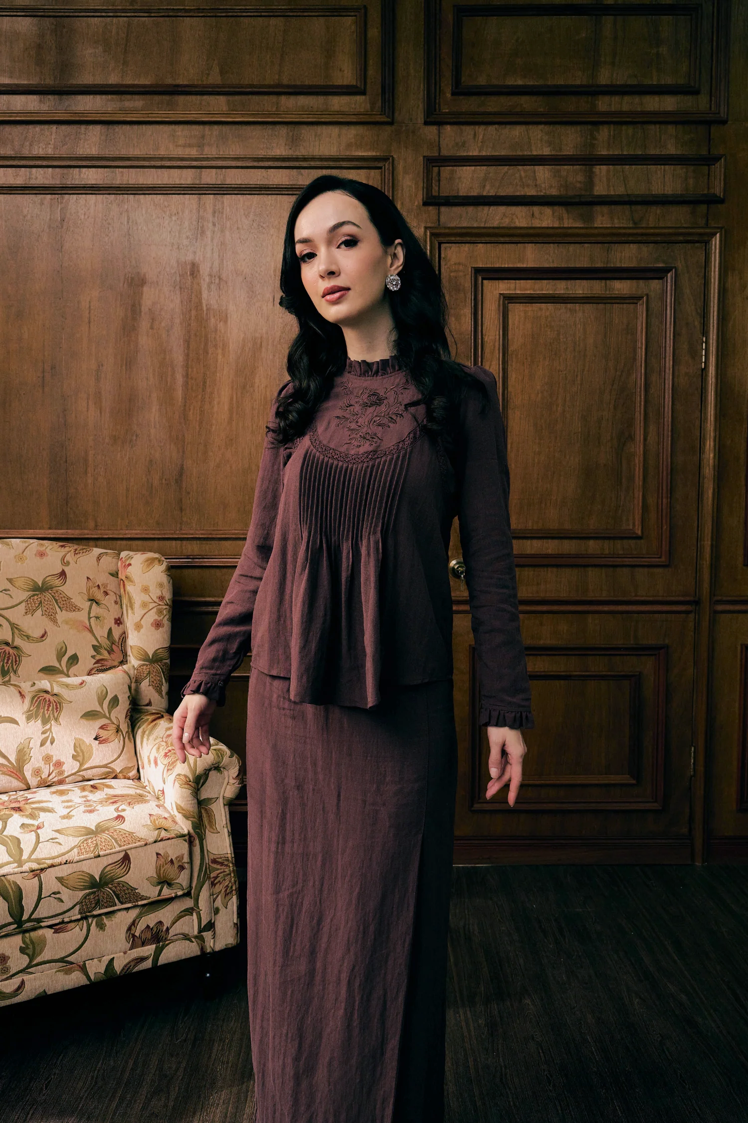 The Mulia Kurung in Deep Purple