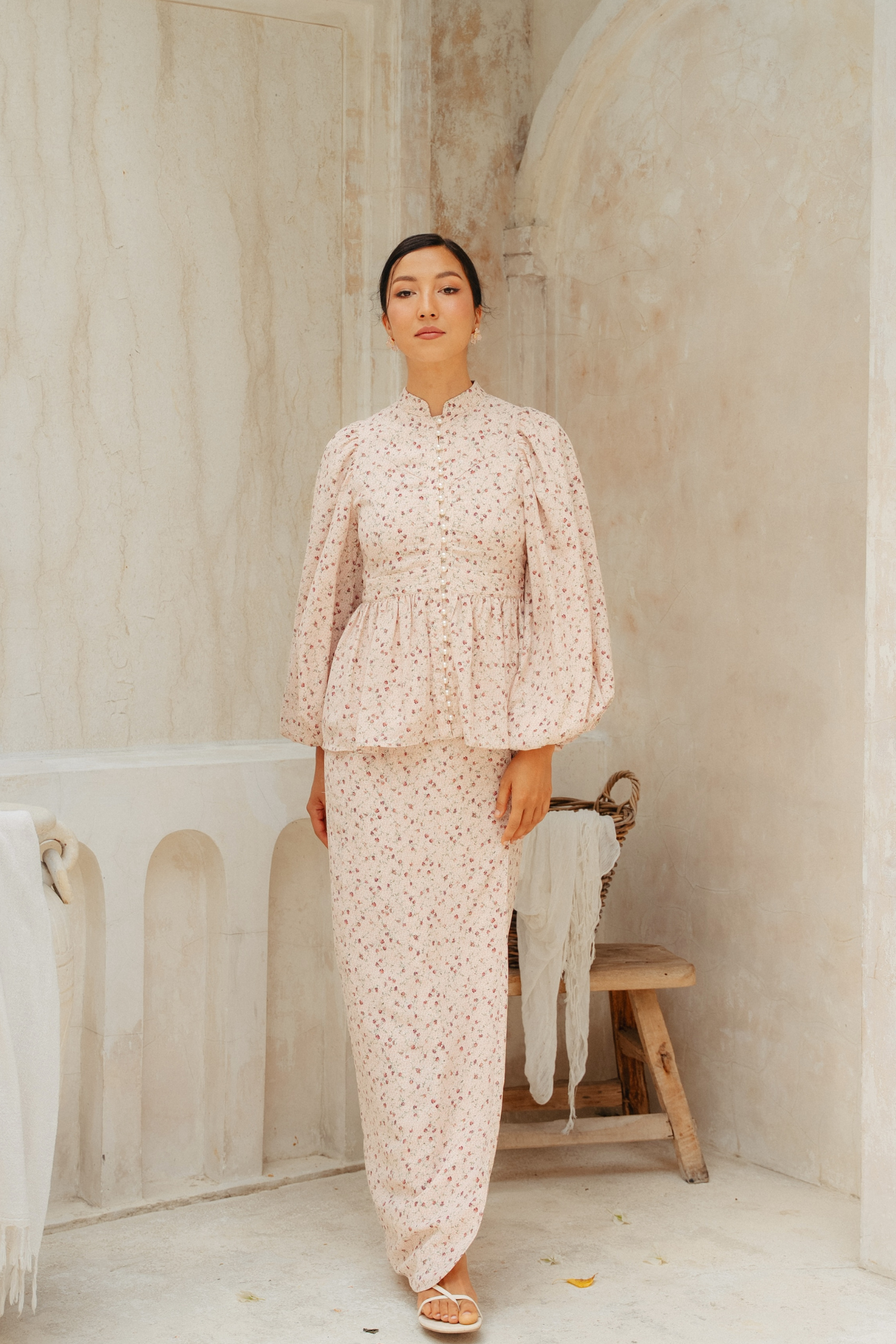 The Opal Kurung in Antique Rose