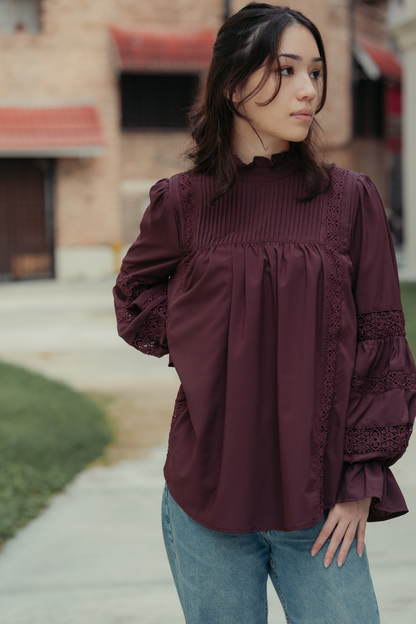 THE SONYA TOP IN DEEP PURPLE