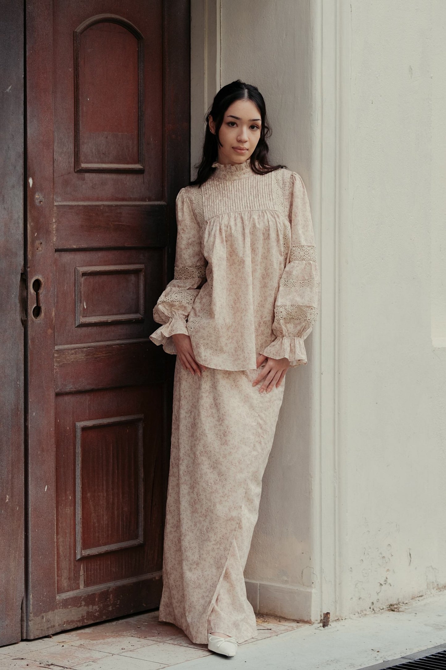 The Solange Kurung In Rose