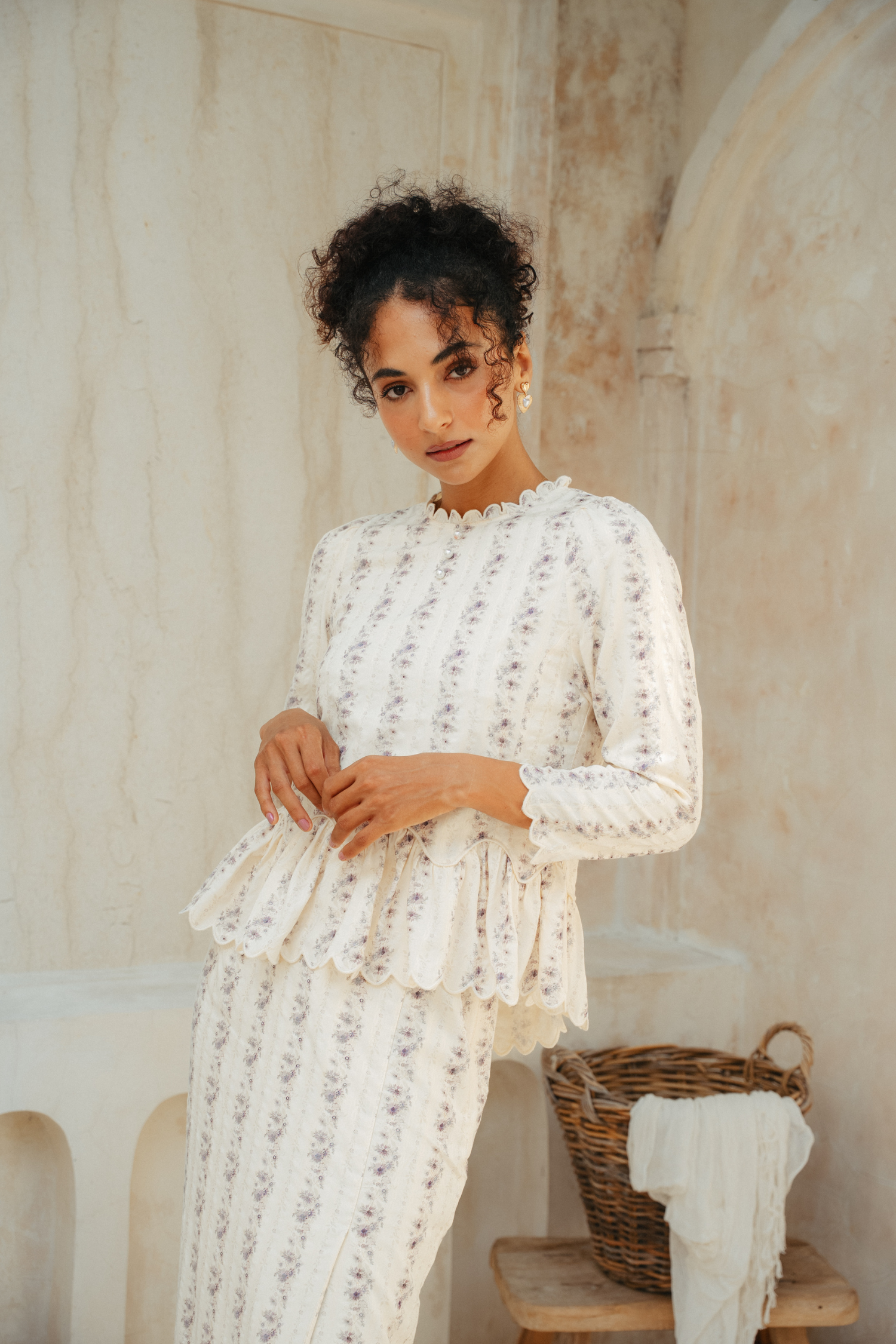 The Edora Kurung in Lavender