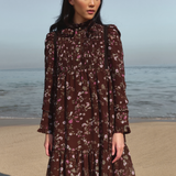 The Symphony Dress in Mahogany Bloom