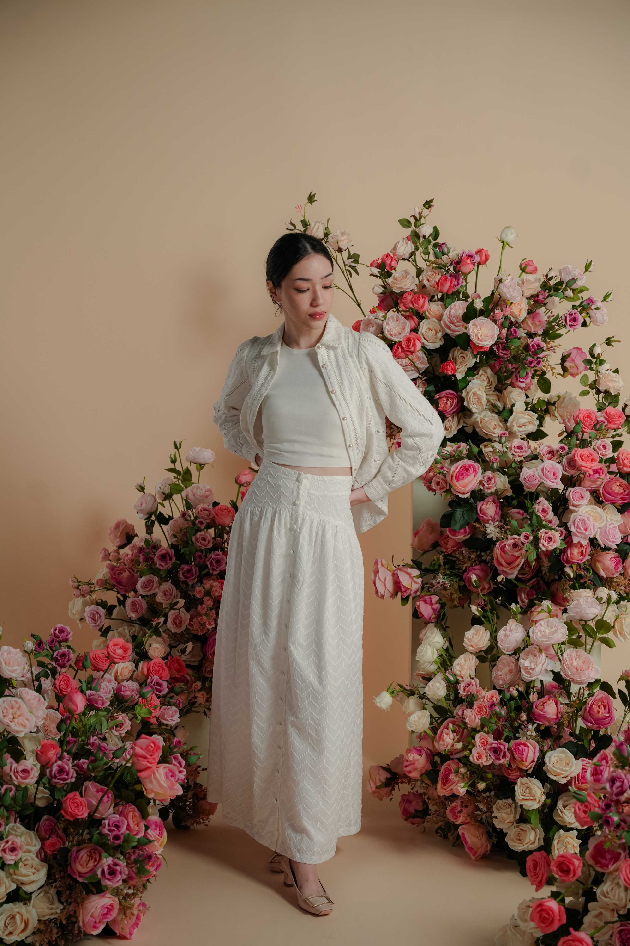 The Rose Skirt In Pearl