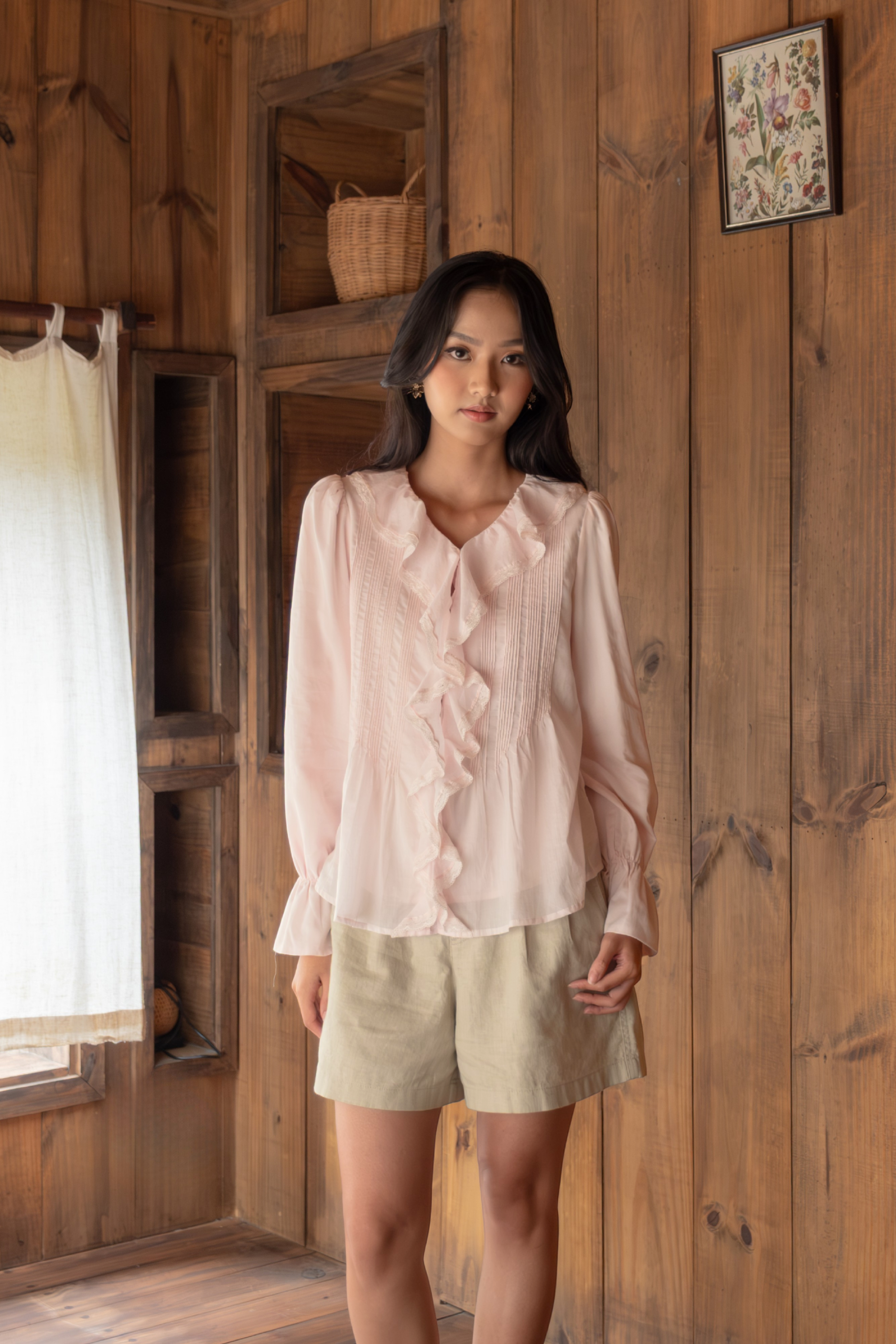 The Evelune Top in Pink