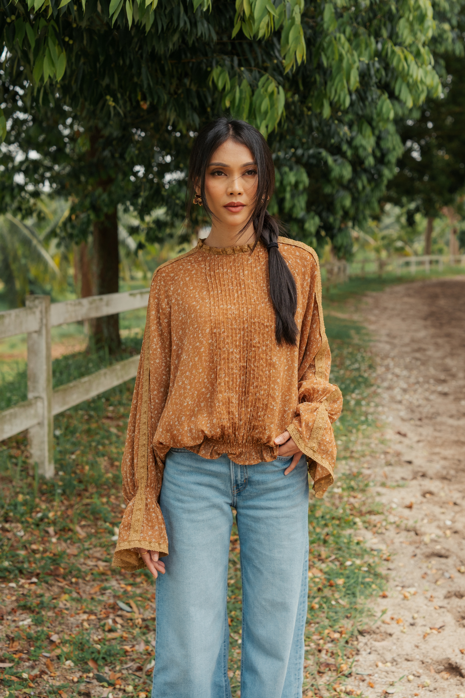 The Celestine Top in Rowen