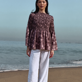 The Helena Top in Silver Rose