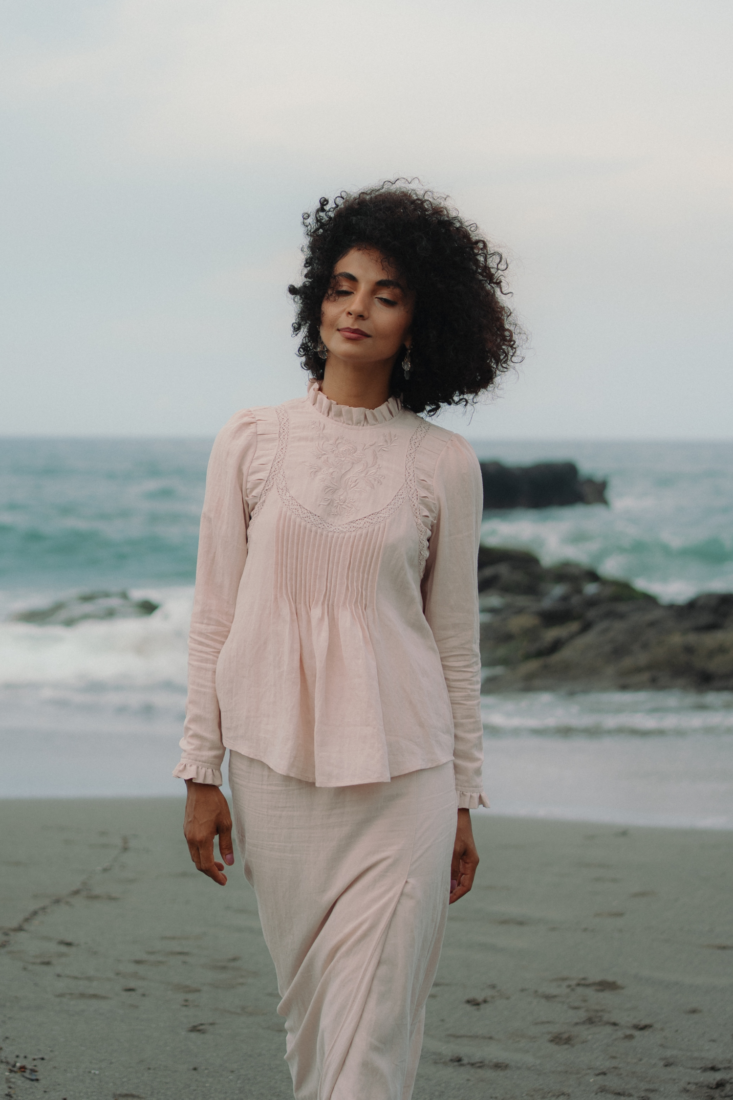 The Mulia Kurung in Dusty Pink
