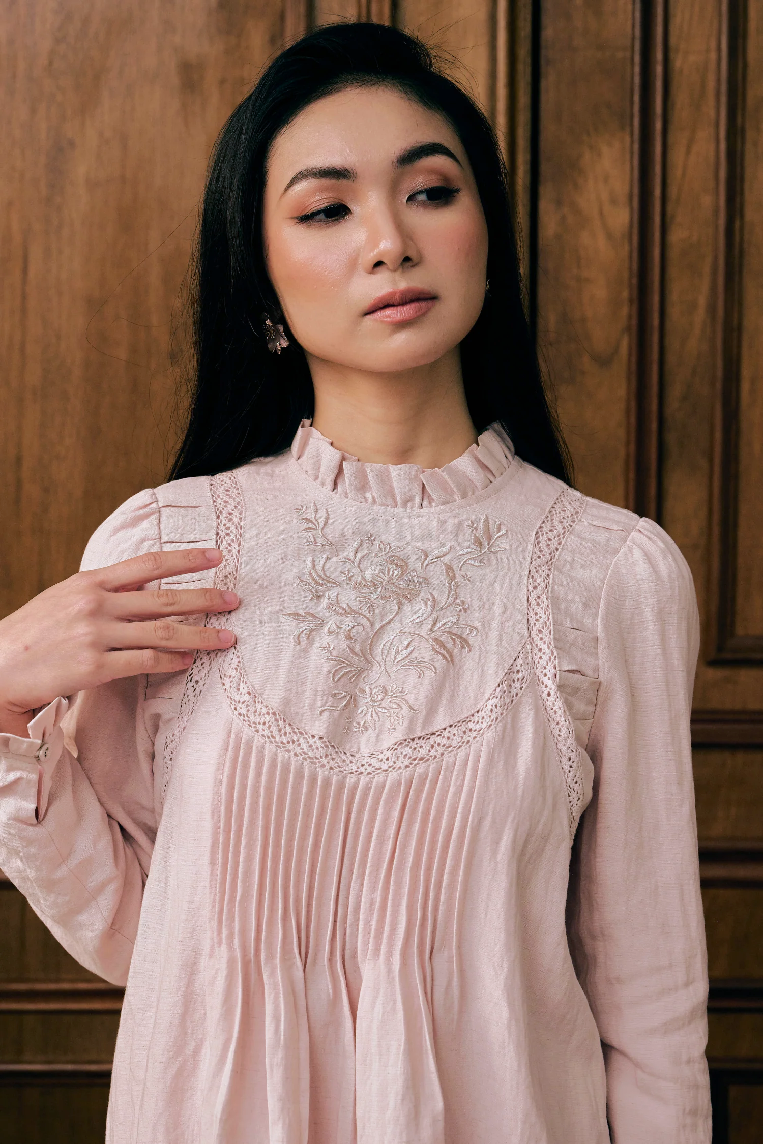 The Mulia Kurung in Dusty Pink