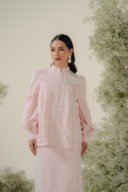 The Lorna Kurung in Pastel Pink