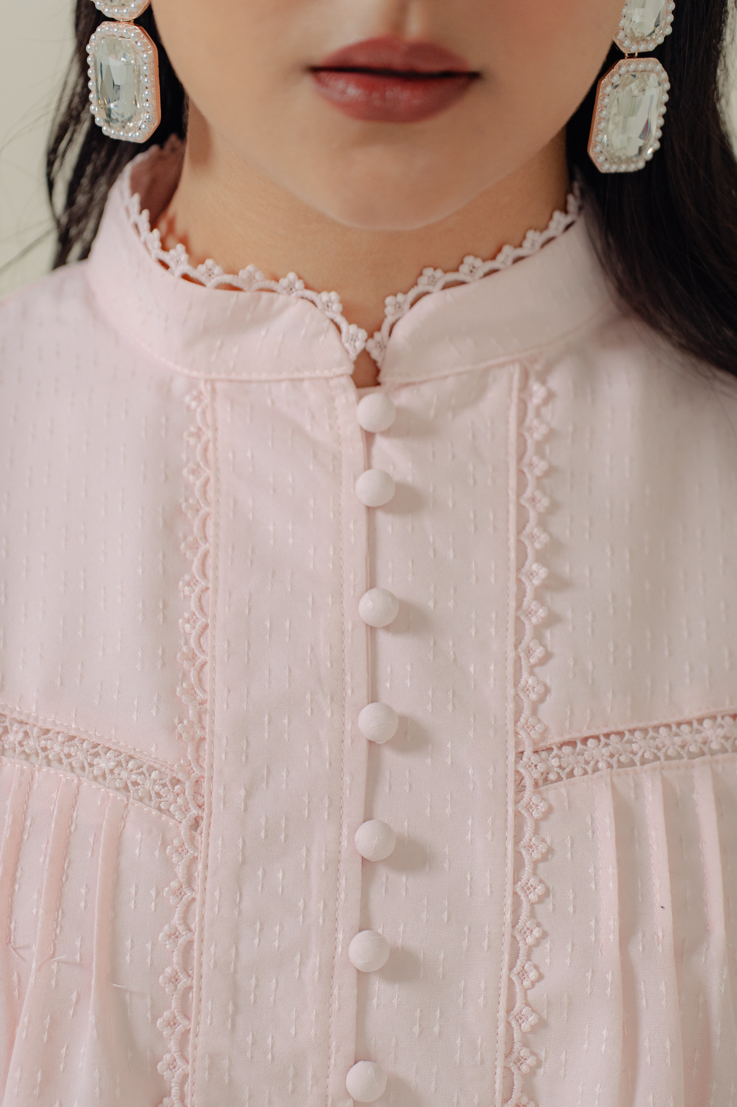 The Lorna Kurung in Pastel Pink